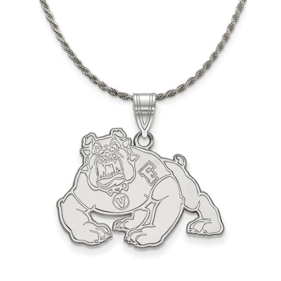 Sterling Silver California State Fresno Large Pendant...